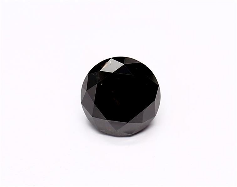 1.14 Carat Natural Black Round Diamond GIA