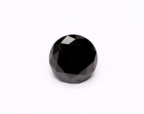 1.14 Carat Natural Black Round Diamond GIA