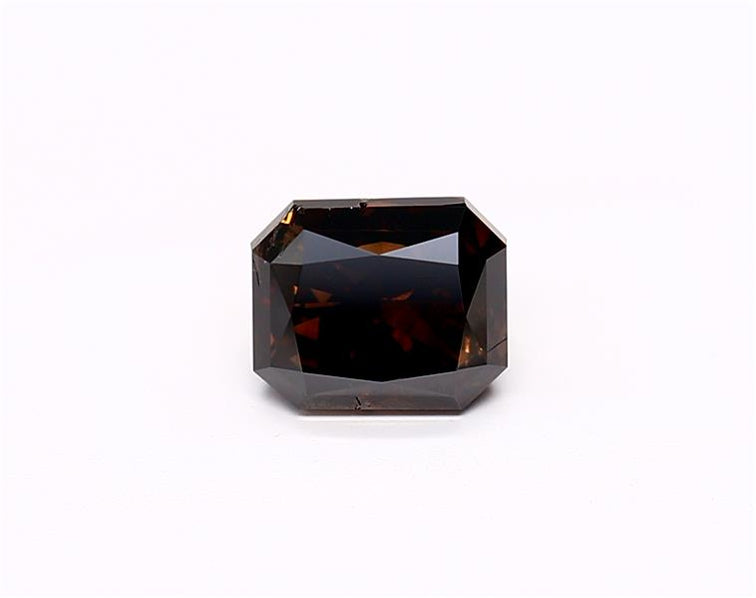 1.26 Carat Natural Dark brown Radiant Diamond GIA