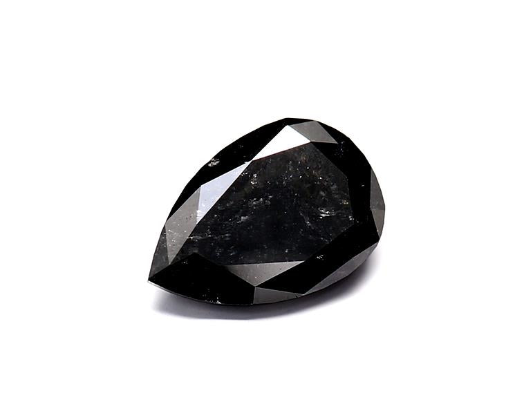 2.14 Carat Black Pear Diamond