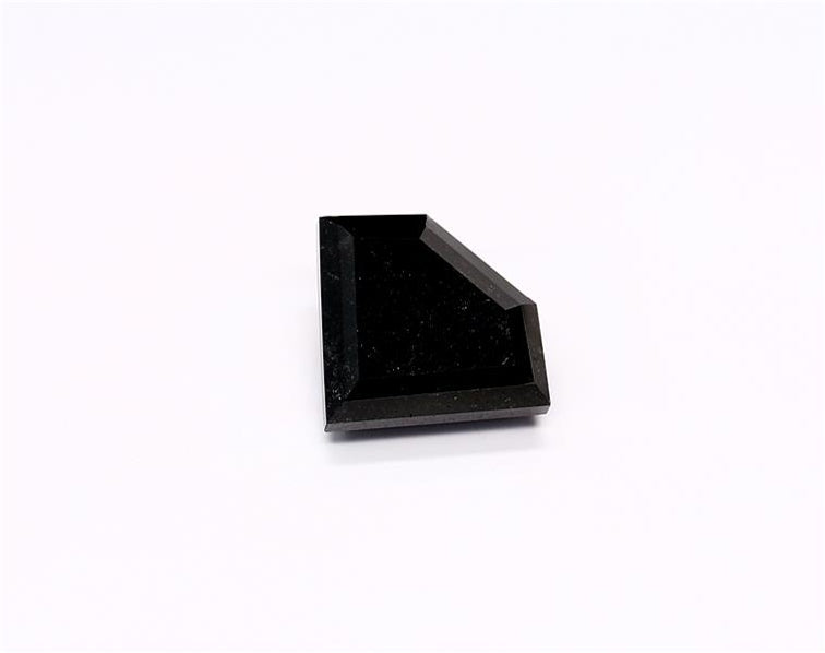 2.42 Carat Natural Black Shield Diamond GIA