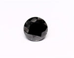 1.58 Carat Natural Black Round Diamond GIA