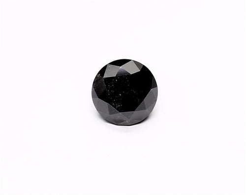 1.94 Carat Natural Black Round Diamond GIA