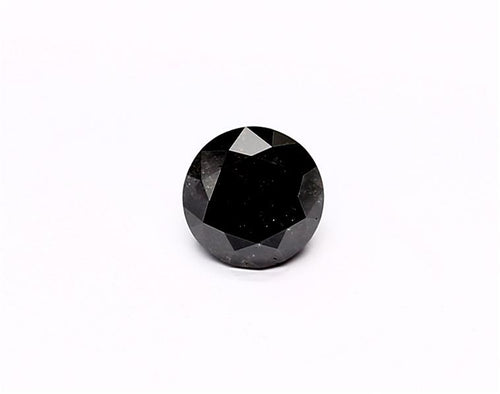 1.04 Carat Natural Black Round Diamond GIA