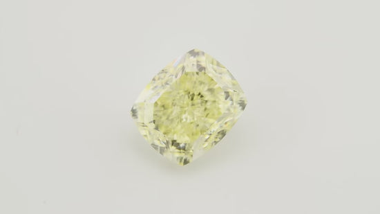 2.01 Carat Light Yellow Cushion Diamond VS1 GIA