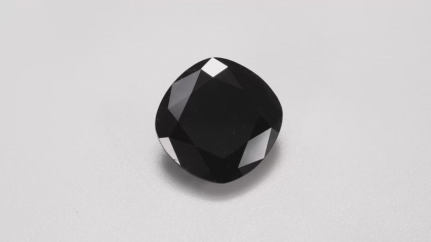 9.62 Carat Fancy Black Cushion Diamond GIA | LEIBISH