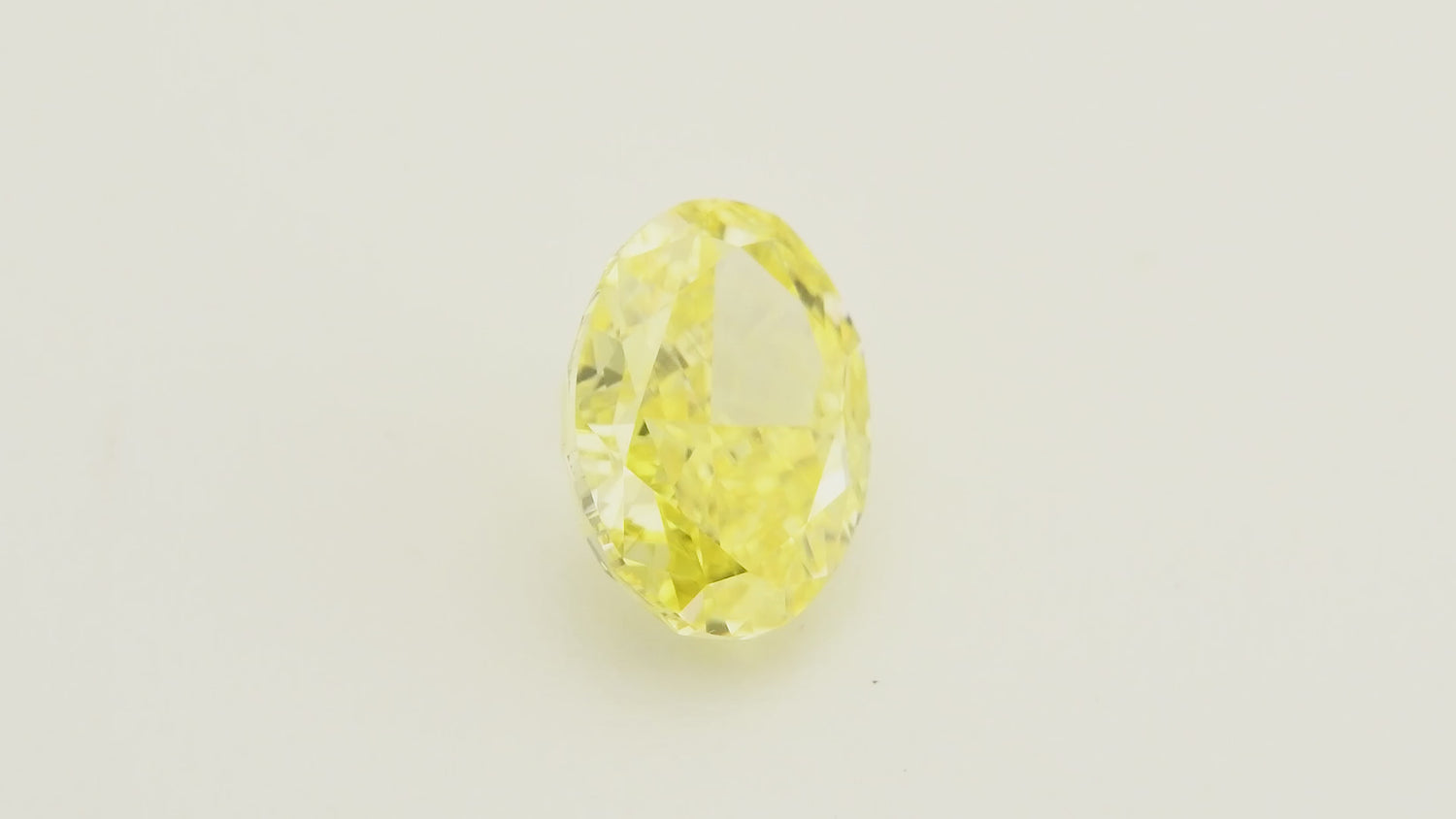 0.66 Carat Fancy Intense Yellow Oval Diamond IF GIA