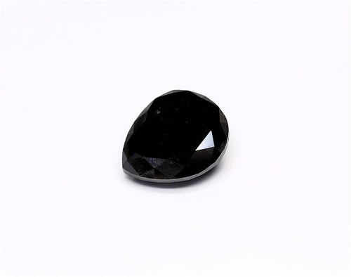 3.13 Carat Natural Black Pear Diamond GIA