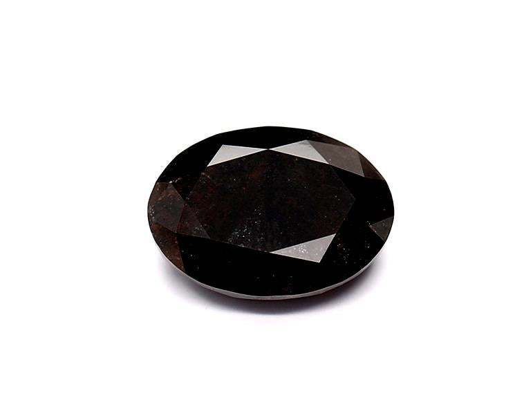 2.7 Carat Natural Black Oval Diamond GIA