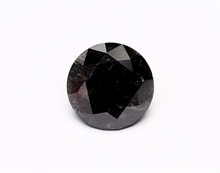 1.2 Carat Natural Black Round Diamond GIA