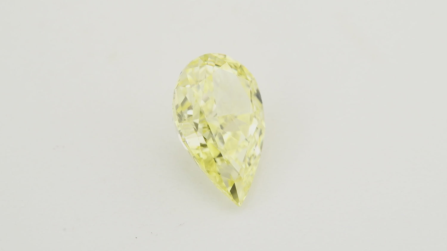 0.74 Carat Fancy Yellow Pear Diamond VS1 GIA