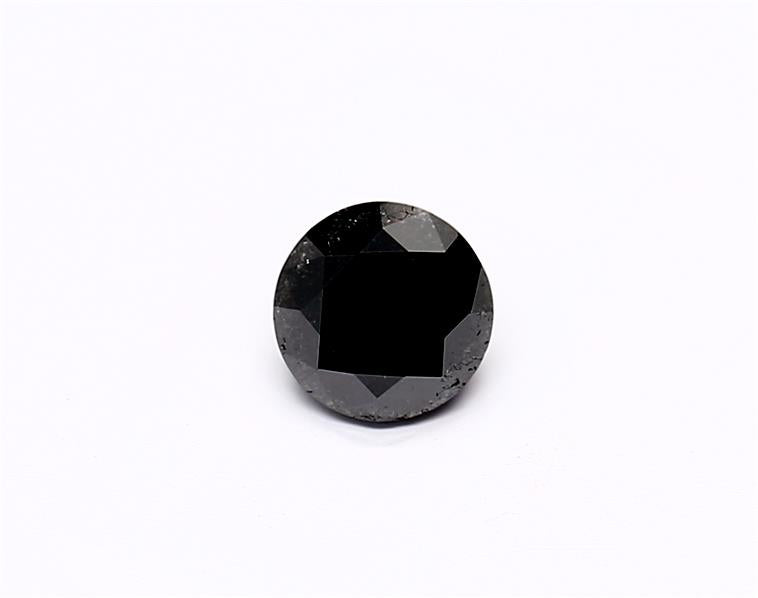 0.59 Carat Natural Black Round Diamond GIA