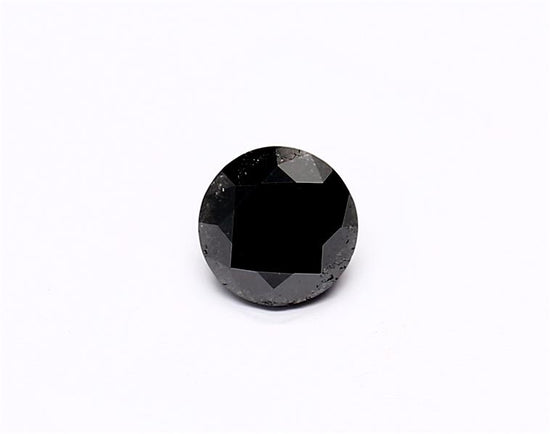 0.59 Carat Natural Black Round Diamond GIA