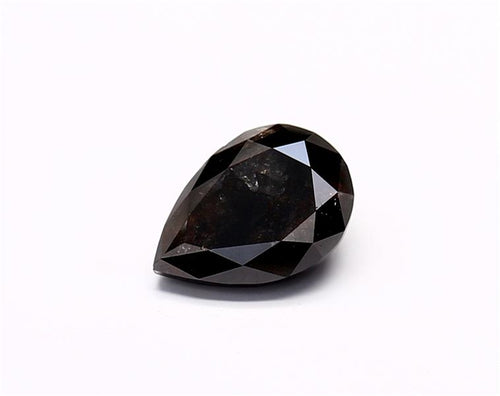 1.43 Carat Natural Black Pear Diamond GIA