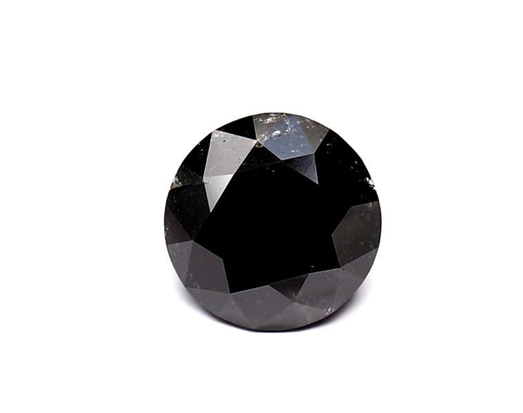 1.91 Carat Natural Black Round Diamond GIA