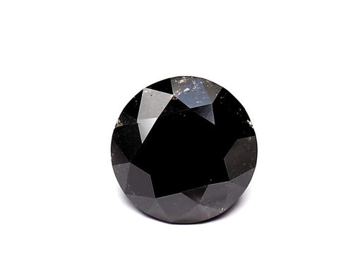 1.91 Carat Natural Black Round Diamond GIA