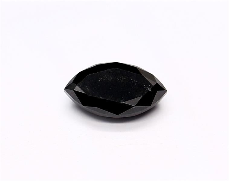 0.45 Carat Natural Black Marquise Diamond GIA