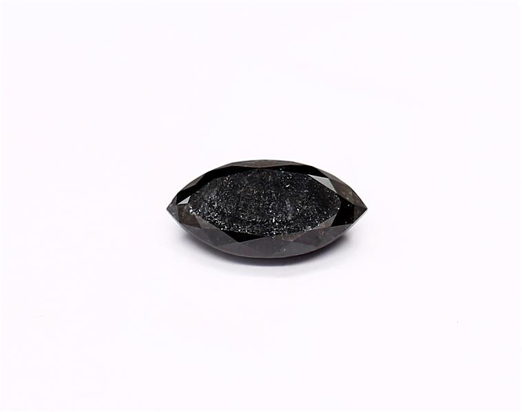 0.61 Carat Natural Black Marquise Diamond GIA