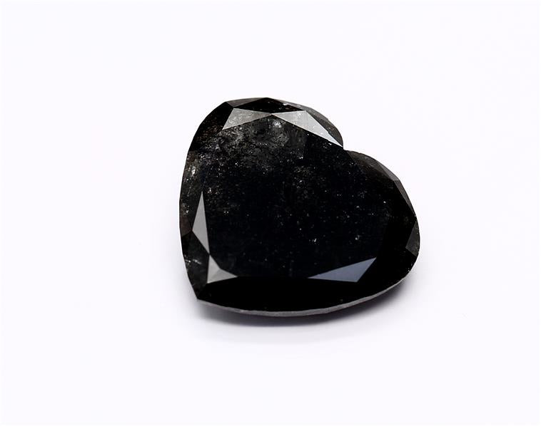 5.67 Carat Natural Black Heart Diamond GIA