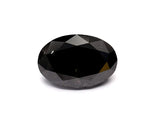 0.95 Carat Natural Black Oval Diamond GIA