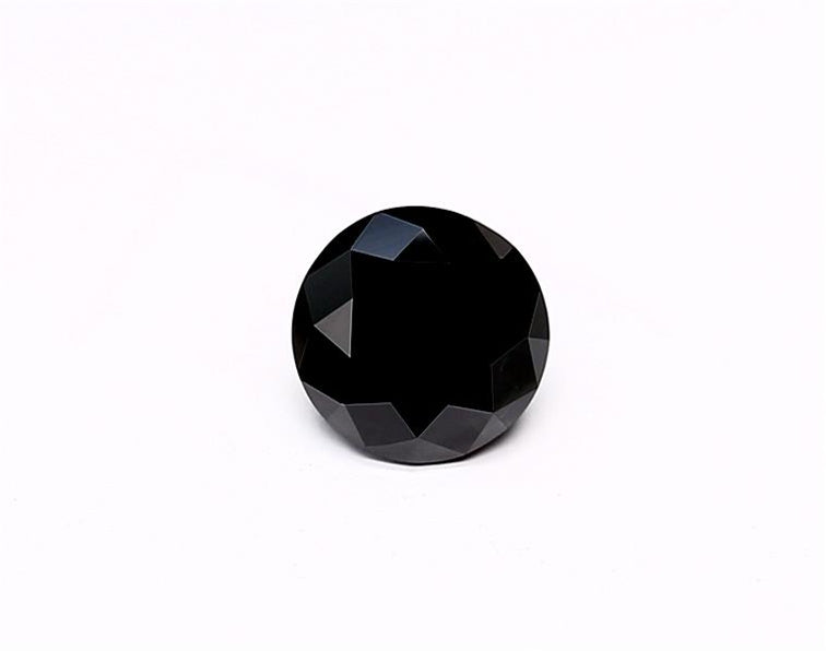 1.09 Carat Natural Black Round Diamond GIA
