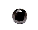 1.67 Carat Natural Black Round Diamond GIA