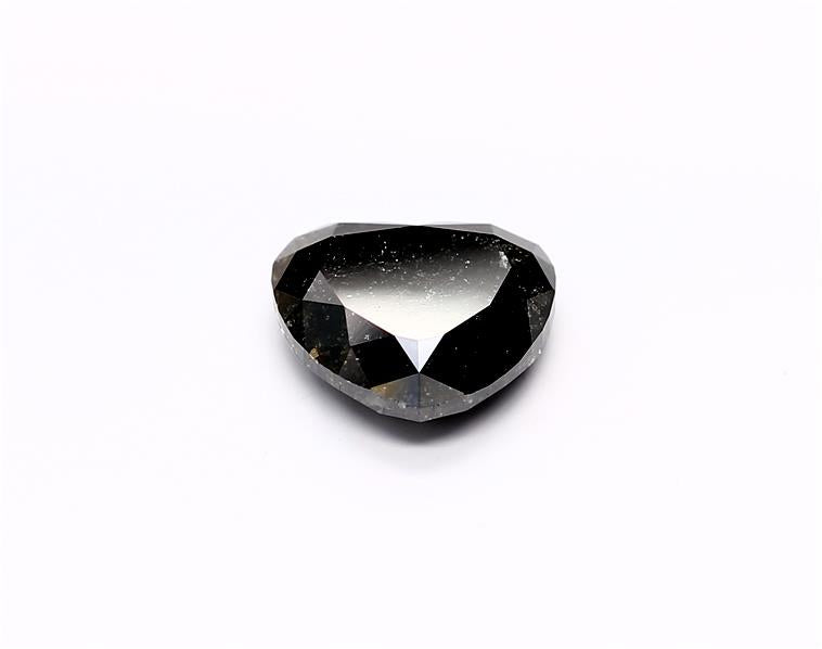 4.12 Carat Natural Black Heart Diamond GIA