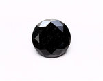 2.84 Carat Natural Black Round Diamond GIA