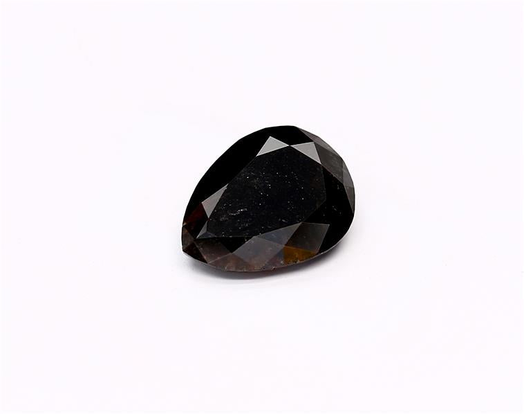 1.23 Carat Natural Black Pear Diamond GIA