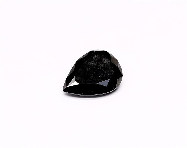 2.25 Carat Natural Black Pear Diamond GIA