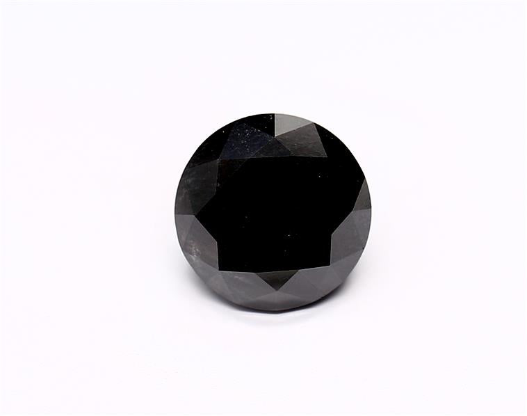 2.25 Carat Natural Black Round Diamond GIA