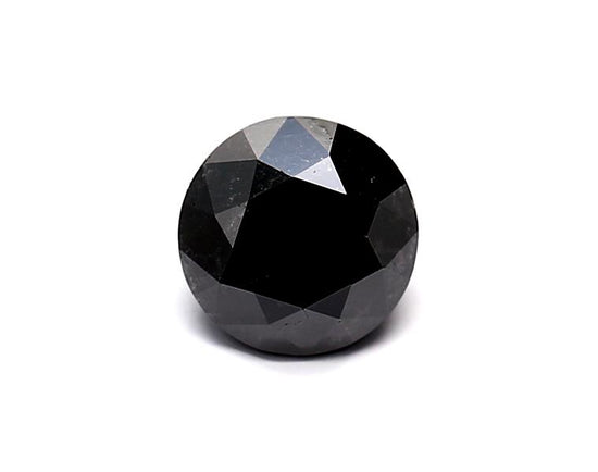1 Carat Natural Black Round Diamond GIA