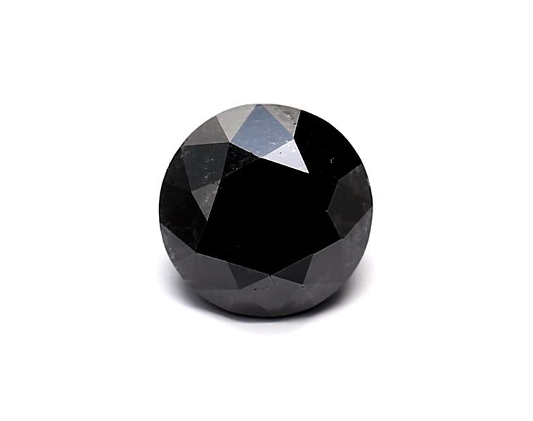 1 Carat Natural Black Round Diamond GIA