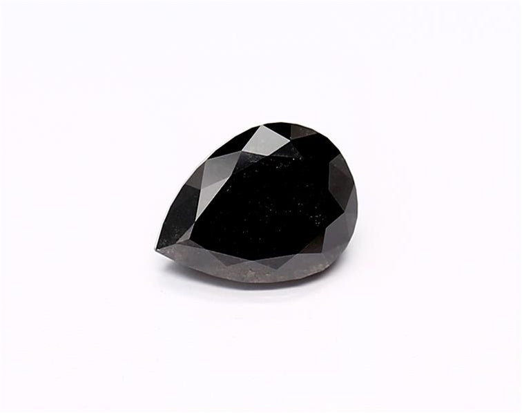 1.18 Carat Natural Black Pear Diamond GIA