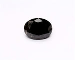 7.89 Carat Natural Black Oval Diamond GIA