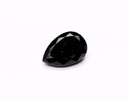 3.81 Carat Natural Black Pear Diamond GIA
