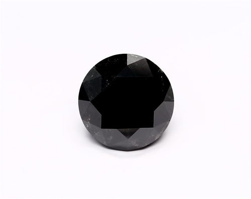 4.56 Carat Black Round Diamond