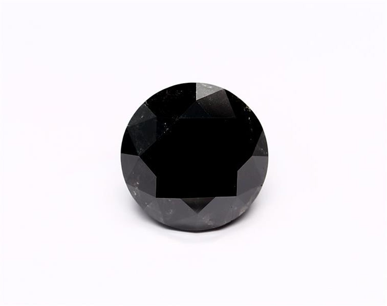 4.56 Carat Black Round Diamond