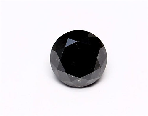 0.46 Carat Natural Black Round Diamond GIA