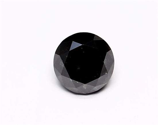 0.46 Carat Natural Black Round Diamond GIA
