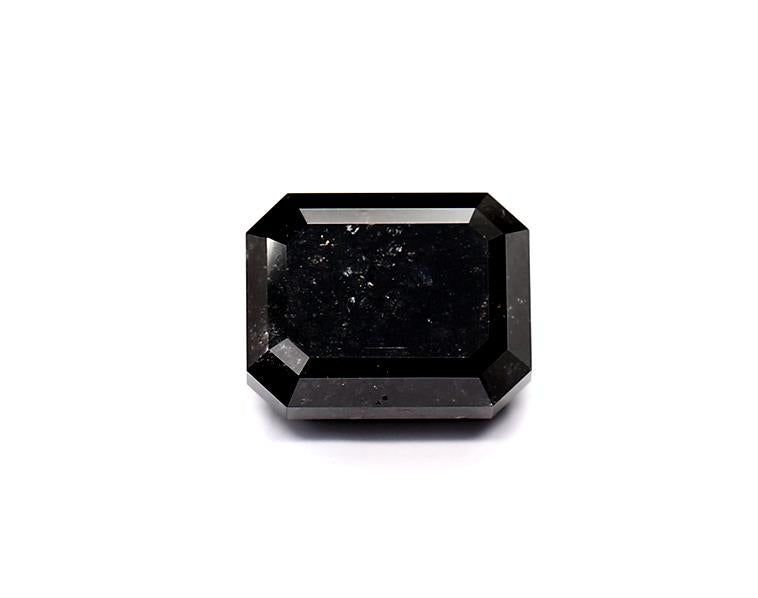 2.6 Carat Natural Black Emerald Diamond GIA
