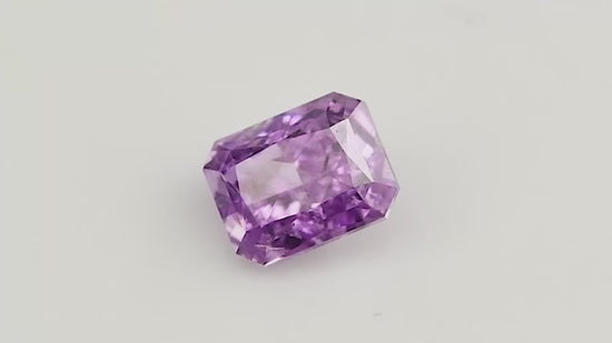 0.07 Carat Fancy Vivid Purple Radiant Diamond (VS2) GIA