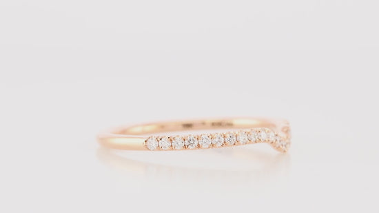 Contoured Diamond Wedding Band