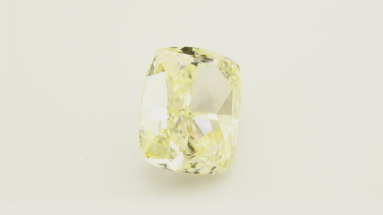 10.01 Carat Fancy Light Yellow Cushion Diamond VS2 GIA