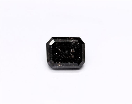 0.71 Carat Natural Black Emerald Diamond GIA