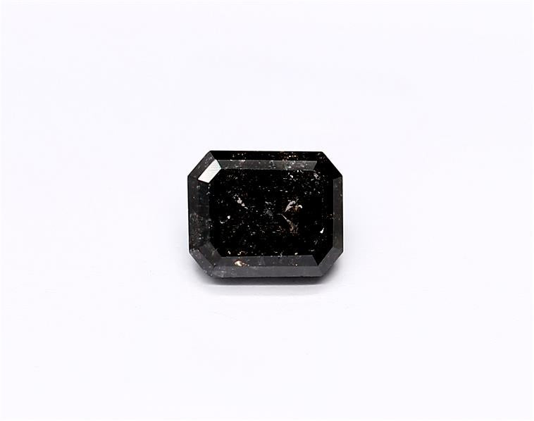 0.71 Carat Natural Black Emerald Diamond GIA