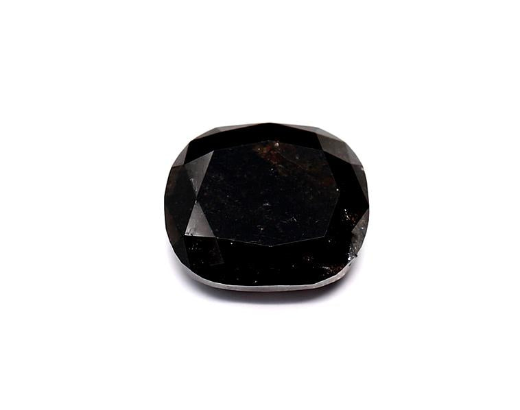 2.22 Carat Natural Black Cushion Diamond GIA