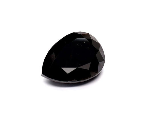 3.76 Carat Natural Black Pear Diamond GIA