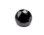 1.65 Carat Natural Black Round Diamond GIA