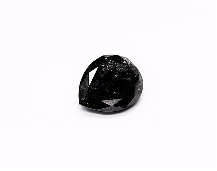 1.93 Carat Natural Black Pear Diamond GIA
